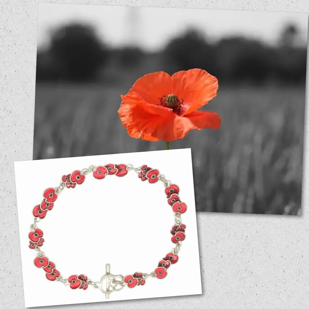 $4 POPPY BRACELET. NEW. STAINLESS. $4 WHEN BUNDLED WITH 3 OR MORE ITEMS